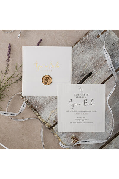 abcofis Düğün Davetiyesi Eko Polen Davetiye Baskılı 40322