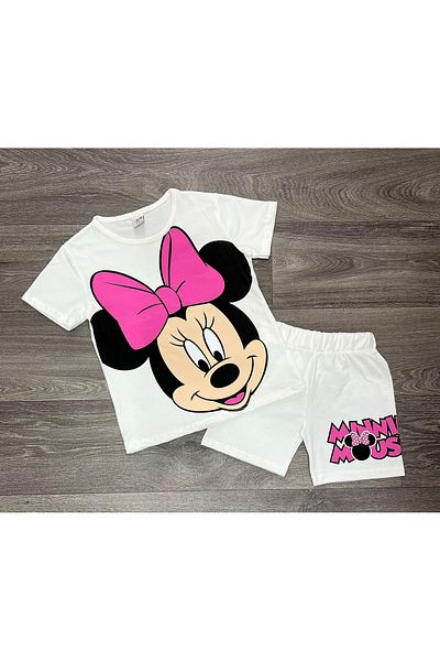 şıklık durağı Girl's Summer Cotton Combed Shorts Set