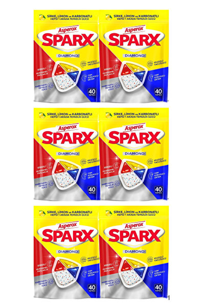 ASPEROX كبسولات غسالة أطباق سباركس دايموند 40 × 6 قطع