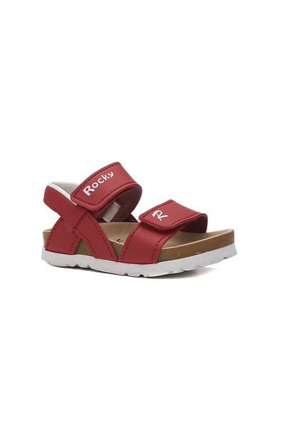 Nstil Sandale roșii unisex pentru copii - gleznă cu velcro, tălpi groase și pantofi confortabili 316