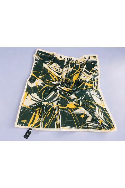 Akel Ψηφιακό μαλακό κασκόλ με παστέλ σχέδιο - 95x95 cm