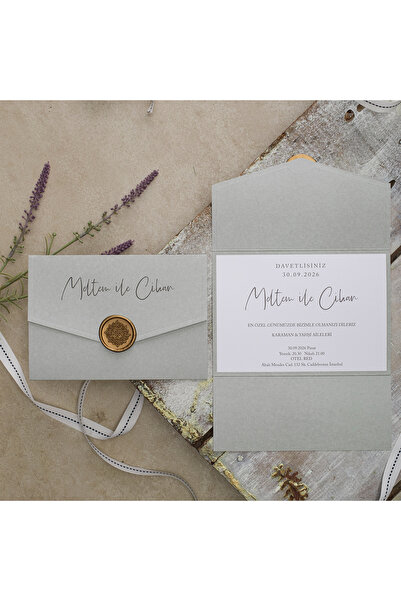 abcofis Düğün Davetiyesi Eko Polen Davetiye Baskılı 40347