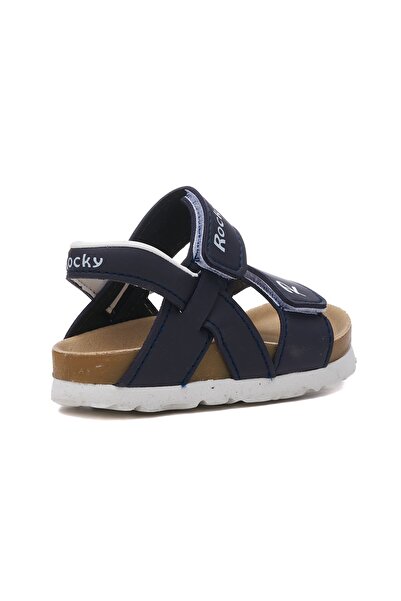 Nstil Navy Blue Unisex Children's Sandals - Velcro Ankle, Thick Sole and Comfortable Lightweight 316