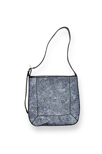 Mevo Kadın Denim Desenli omuz Çantası