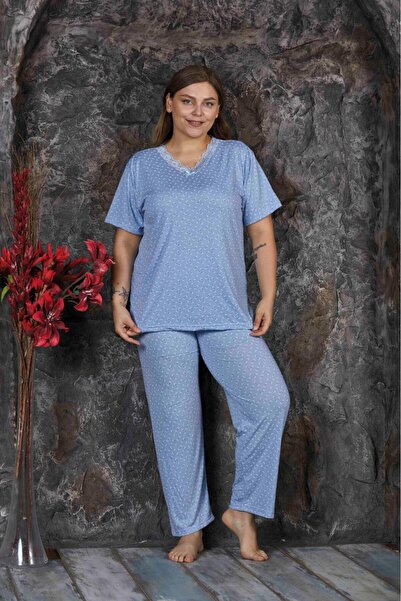 CALİA طقم بيجامة صيفية رفيعة من الخيزران مقاس كبير - الموسم الجديد