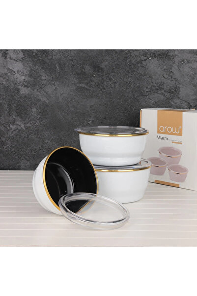 AROW Enamel 3-Piece Storage Set - Warm