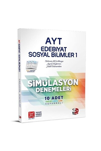 3D Yayınları 3D Yayınları AYT Edebiyat Sosyal Bilimler 1 Simülasyon Denemeleri