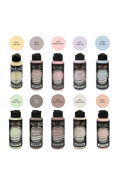 Cadence Akrilik Boya Seti 120 Ml 10 Lu Pastel Renkler