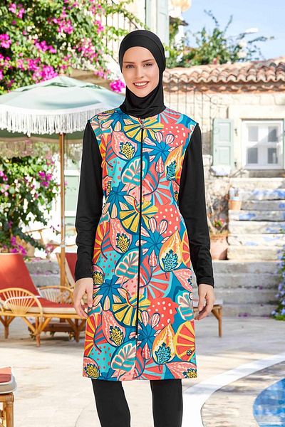 REMSA Eliz 8254 Full Covered Μαύρο Μαγιό Hijab