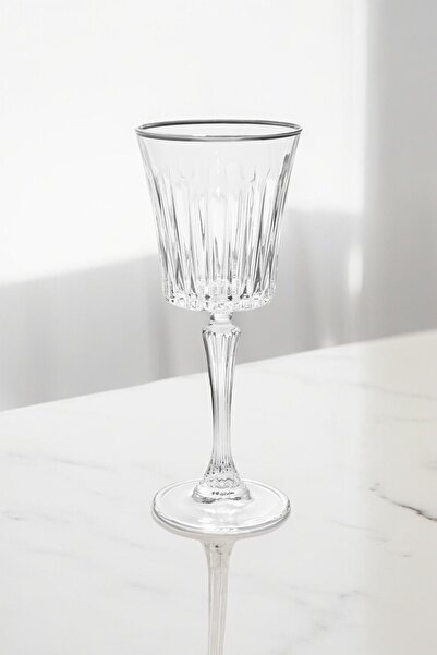 RCR Timeless 6'lı Platin Rimli Kadeh Seti 300 ml