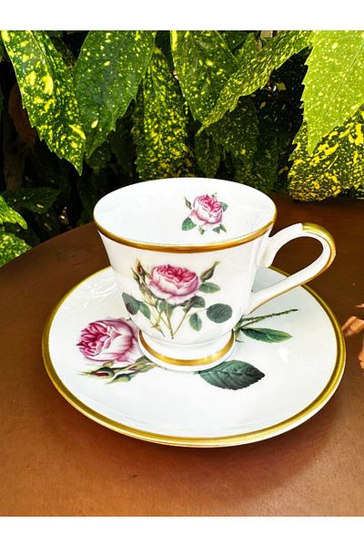 LEONARTE CASA DOUBLE PERSON WHITE FLOWER COFFEE SET