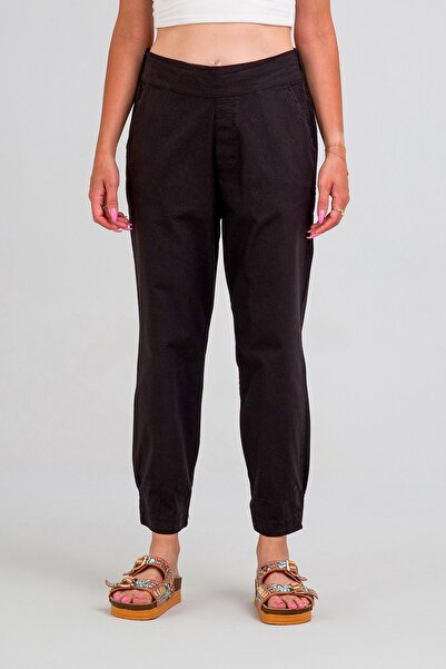 Bold & Young Cotton Women's Trousers - Elastic Waist and Legs, Relaxed Fit