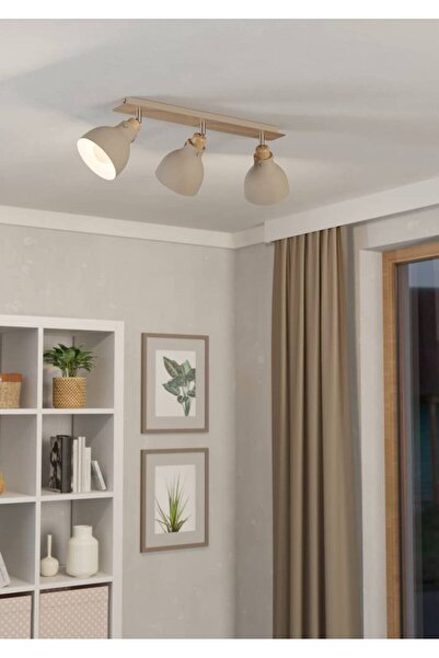 Eglo 900713 "arrecife" 3x28w Çelik Kahverengi, Nikel Mat Sıva Üstü Spot