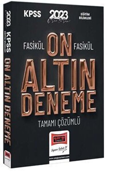 Yargı Yayınları 2023 Kpss Eğitim Bilimleri Fasikül Fasikül Tamamı Çözümlü 10 ...