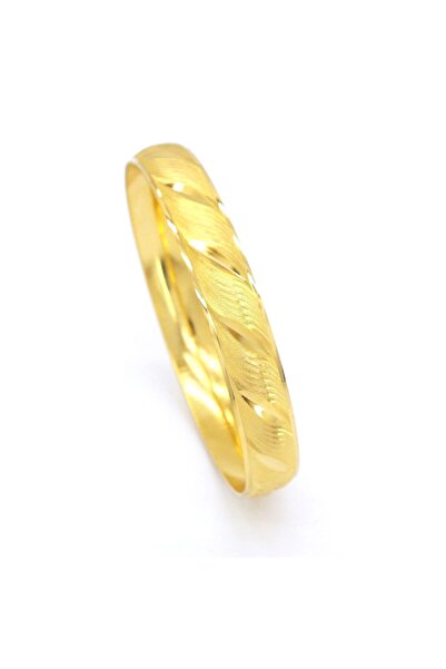 Bz Bilezik Altın Kaplama – 22 Ayar 1 Cm Rüzgar Model (BLZ-3006)