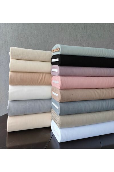 sarra Νο. 2 Λευκό λινό απλό ύφασμα - με λεπτομέρειες Punch και Pano