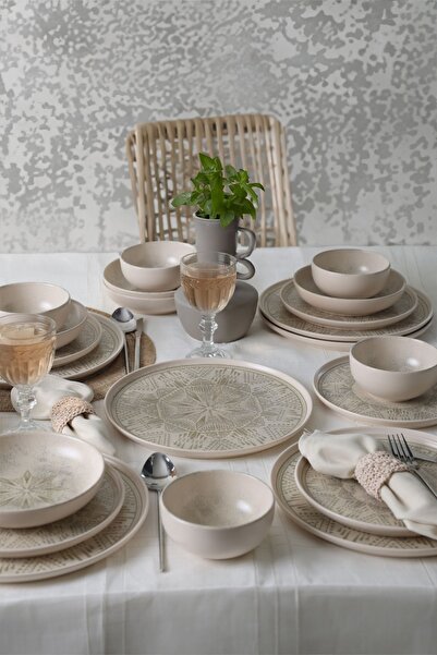 Keramika Groundlace Yemek Takımı 24 Parça 6 kişilik 21501-03