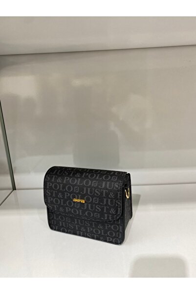 ErvaEs Just Polo Kadın Monogram Baskılı Kadın Omuz Çantası