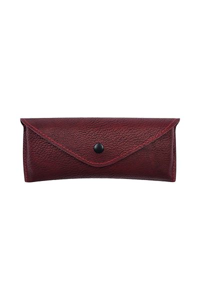 Milleniva Recipient pentru ochelari de lectură Burgundy - cu capac plic și husă de protecție pentru ochelari