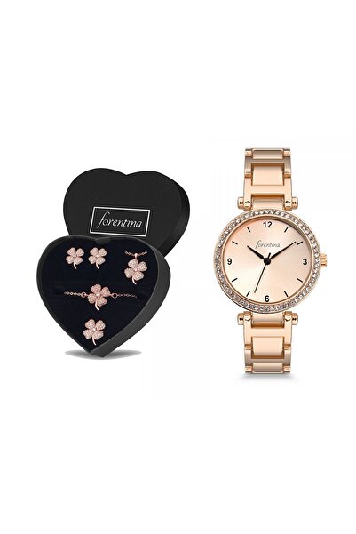Forentina Rose Metal Kol Saati - Yonca Takı Seti - Ps245400tr