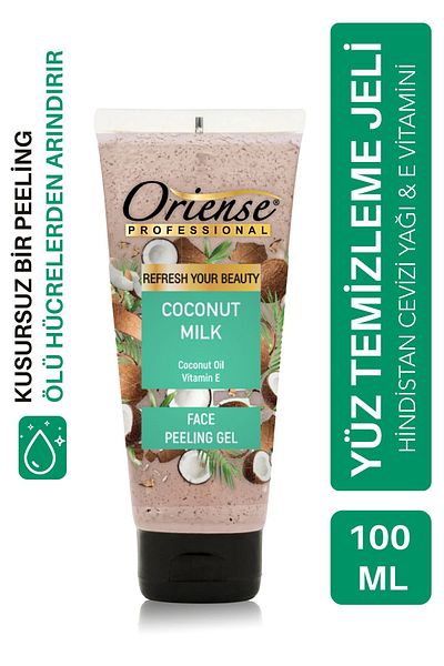 ORİENSE Coconut Facial Peeling Gel - Enriched with Apricot Kernel and Vitamin E