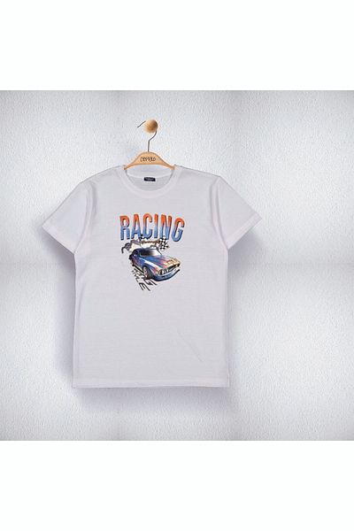 Cevval Tricou cu imprimeu mașină pentru băiat