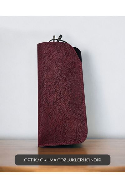 Milleniva Claret Red Μεγάλη θήκη για γυαλιά ανάγνωσης και θήκη προστασίας γυαλιών