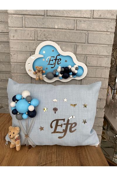 NeşeliAtölyem Ornament pentru ușă Bubble Cloud + pernă