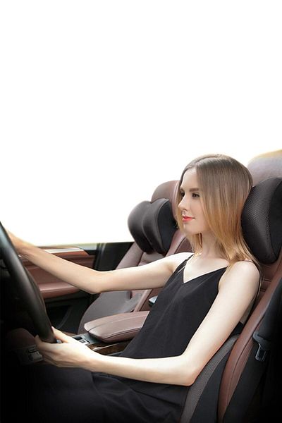Viscofoam Grey Car Orthodox Neck Pillow Auto Visco Neck Pillow