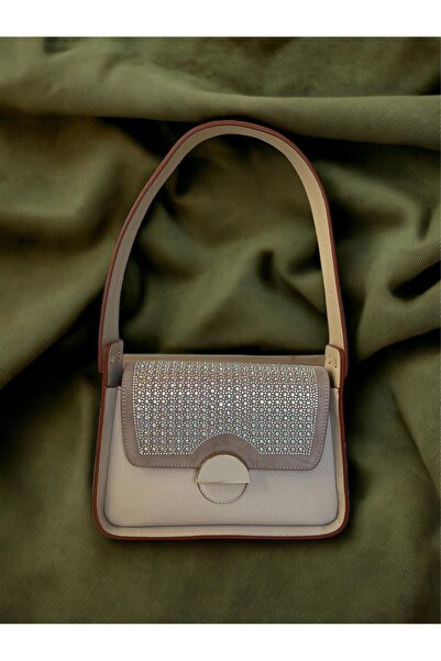 ALPELLİByAlp Γυναικεία τσάντα ώμου με πέτρα βιζόν με κομψό ειδικό σχέδιο