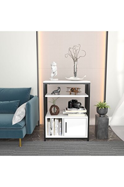 Decorotika Letos Kitaplık Beyaz Siyah