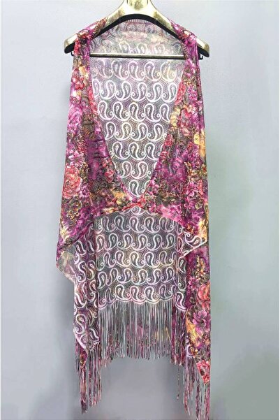 FASHİON DANTEL Women's Lace Pareo Vest Fast Drying Printed