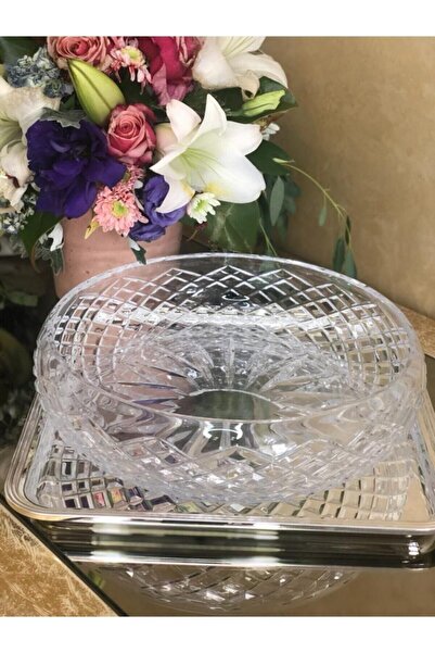 HOME DESIGN Crystal Glass Salad Bowl 22cm
