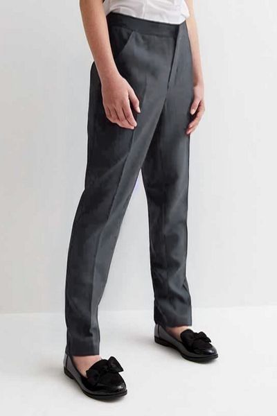 BayBayan Gray Elastic Waisted Medrese School Pants - Girl's Regular Fit
