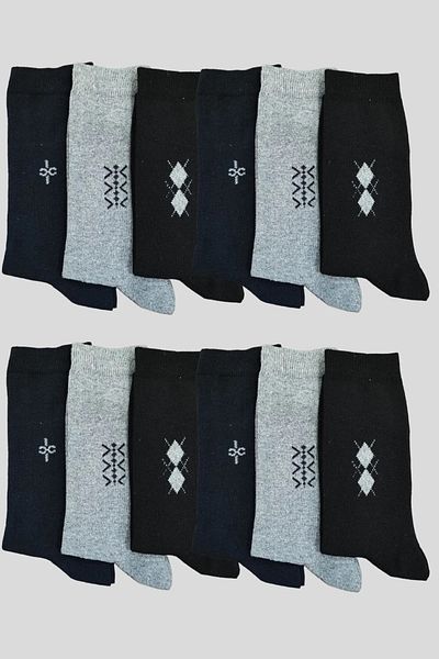 Meguca Socks Мъжки сезонни памучни чорапи Смесени цветове и десени 8 чифта