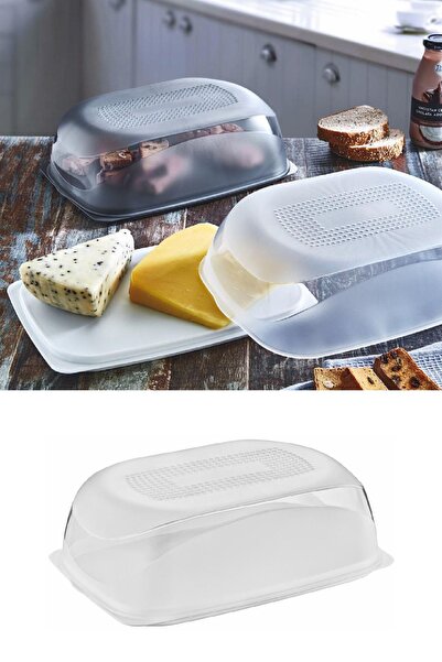 Vienev 3-Piece Serving Serving Plate with Lid - Bread and Catering Plate White