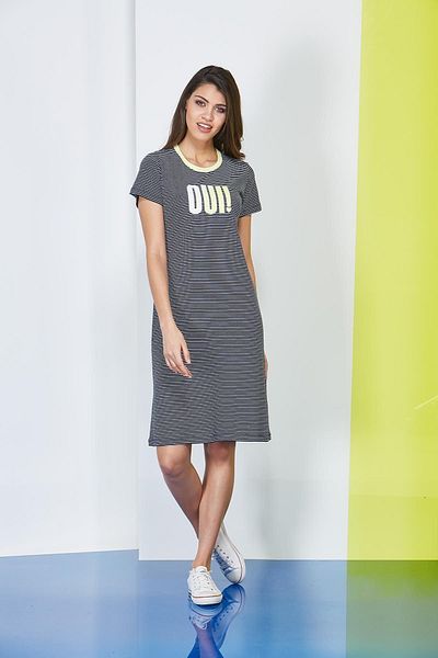 PJS Striped Printed Women's Dress 20601