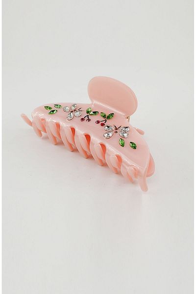Roberta Lorenz Stone Cherry Powder Pink Acetate Latch Buckle