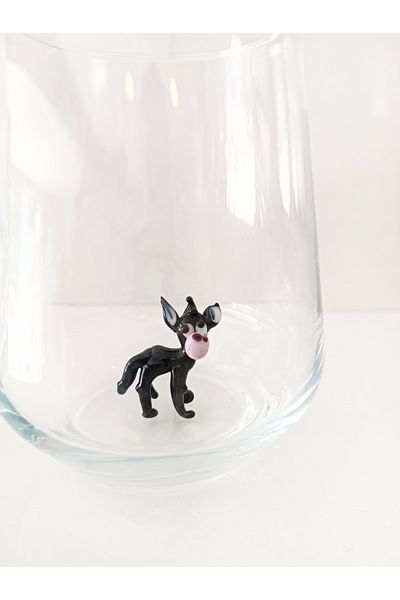ADAMODART Single Donkey Glass Figure Water Cup