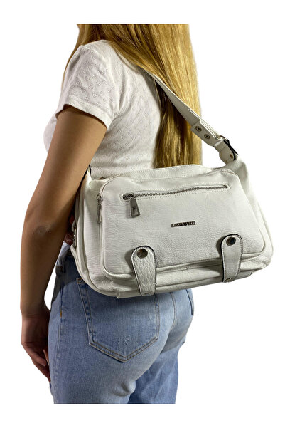 Ladystyle KADIN OMUZ VE ÇAPRAZ ÇANTA FERMUARLI ÇOK CEPLİ GÜNLÜK PU DERİ
