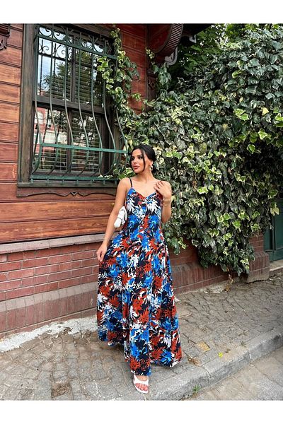 NAVY Rochie cu bretele din viscoza cu imprimeu floral