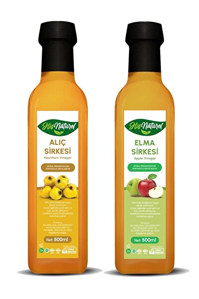 Genel Markalar Organik Yıllanmış Alıç Ve Elma Sirkesi Doğal Fermantasyon 2'li...