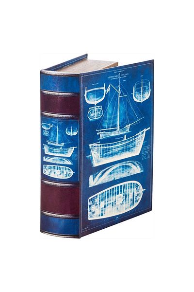 Mudo Home 19X7Xx27Cm Blue Sail Book Box