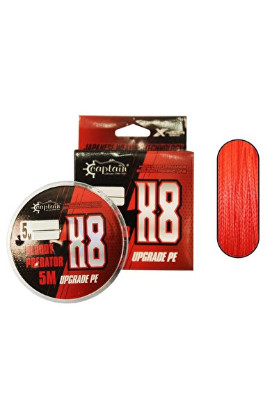 CAPTAIN Hook Line 8x Upgrade Pe Bloody Predator Assist Ipi 5mt Kırmızı