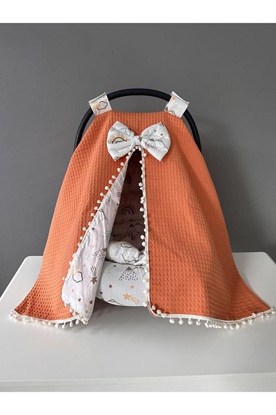 Jaju Baby Tile Pique Fabric 100% Organic Stroller Cover and Cushion