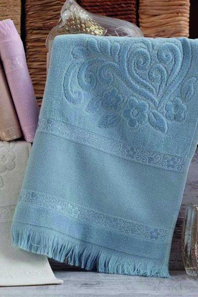 Nurpak Velvet Etamine Gap με κρόσσια Κεντητό 30x50 Μέγεθος 6 Τεμάχια