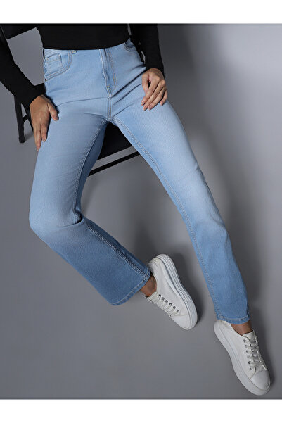 High Star By Styli High Rise Light Wash Bootcut Jeans