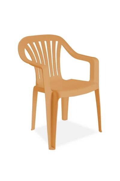 Papatya Tropik Plastik Koltuk Teak - Plastik Bahçe Balkon Sandalyesi