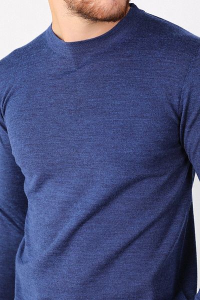 Ferraro Ανδρικό πουλόβερ με λαιμόκοψη μπλε Navy Blue με λαιμόκοψη