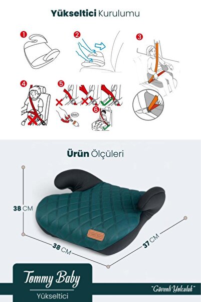 Tommybaby Yükseltici 15-36 Kg Yükseltici Oto Koltuğu